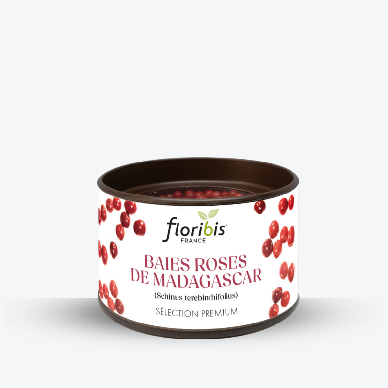 Baies Roses de Madagascar 45g - Floribis- étiquette
