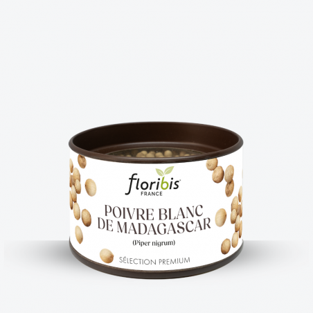 Poivre Blanc de Madagascar 75g - Floribis - étiquette