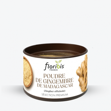 Poudre de Gingembre de Madagascar 50g - Floribis - étiquette
