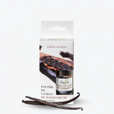 Poudre de Vanille de Madagascar 45g – Floribis - étiquette