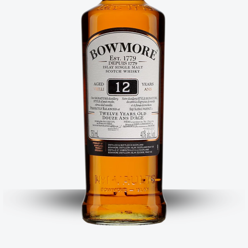 Whisky Bowmore 12 years - Etiquette