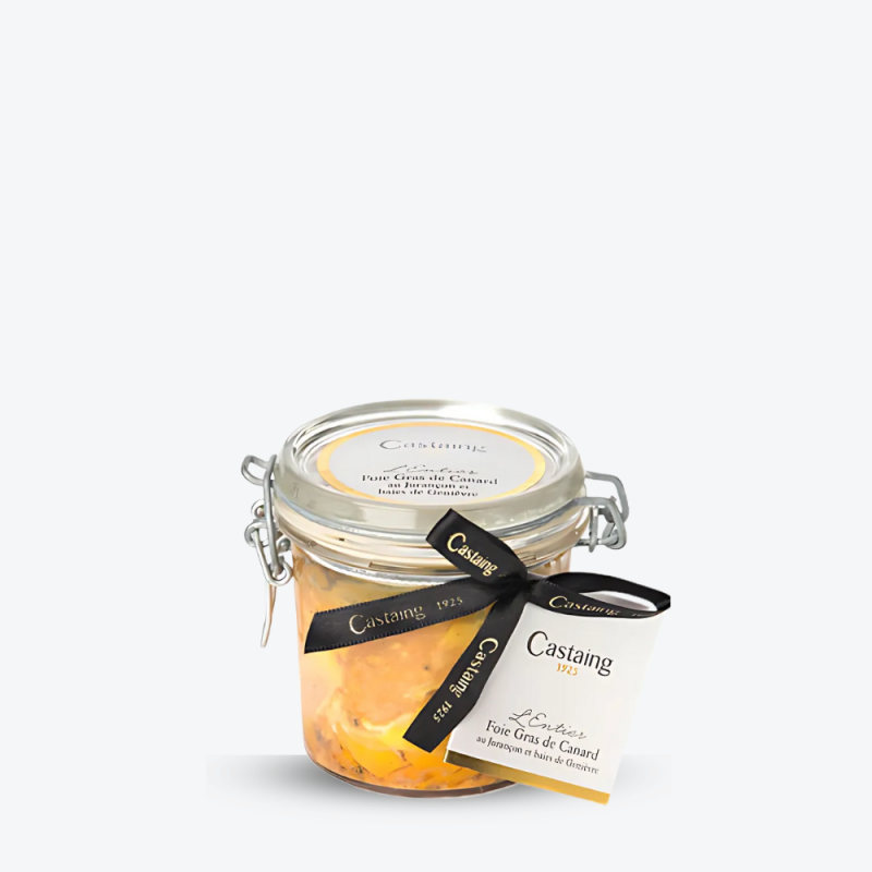 Foie Gras de Canard au Jurançon et aux baies de Genièvre (180gr) - Maison Castaing