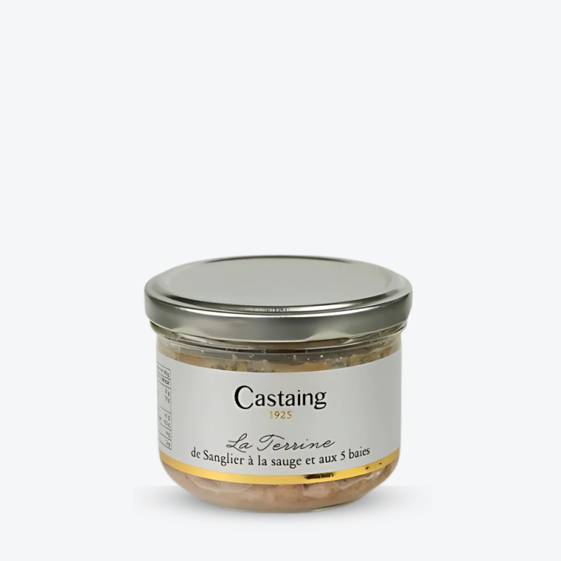 Terrine de Sanglier à la Sauge et aux 5 Baies (180gr) - Maison Castaing