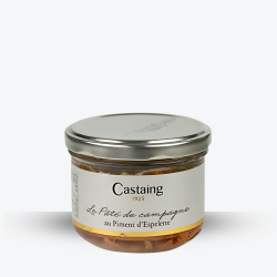 Pâté de Campagne au Piment d'Espelette 180g - Maison Castaing - Etiquette