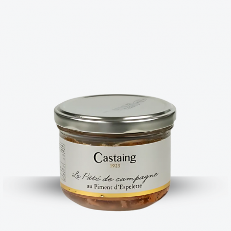 Pâté de Campagne au Piment d'Espelette 180g - Maison Castaing - Etiquette