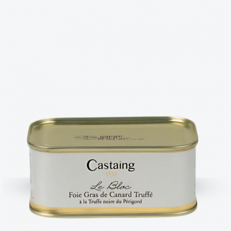 Bloc de Foie Gras de Canard à la Truffe Noire du Périgord 200g - Maison Castaing - Etiquette