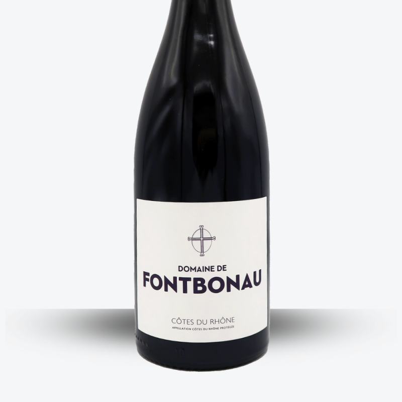 Domaine de Fontbonau - Côtes du Rhône Rouge 2021 - Etiquette