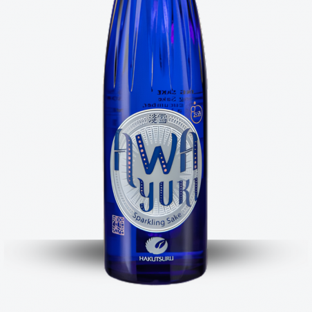 Saké HAKUTSURU Awayuki Sparkling - Etiquette