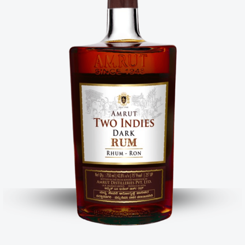 Rhum Amrut Two Indies Dark - Etiquette