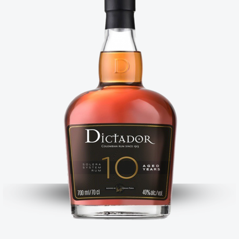 Rhum Dictador 10 ans - Etiquette