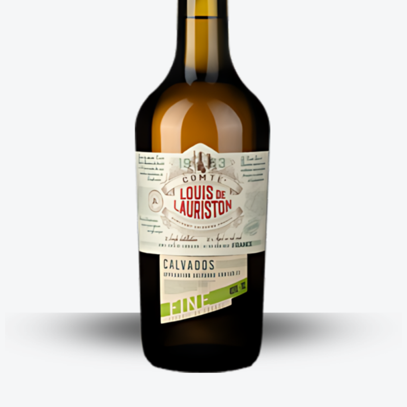Calvados - Comte Louis de Lauriston Fine AOC - Etiquette