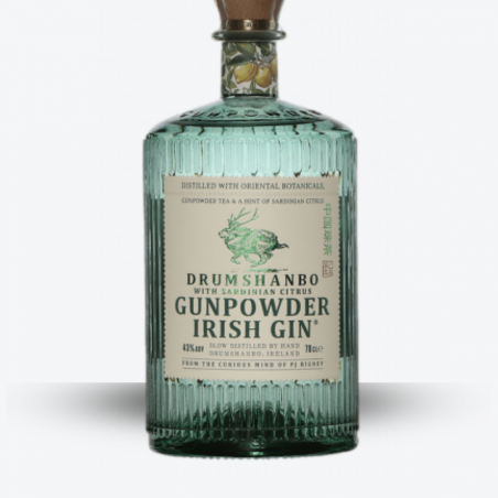 Gin Drumshanbo Gunpowder Agrumes de Sardaigne - Etiquette