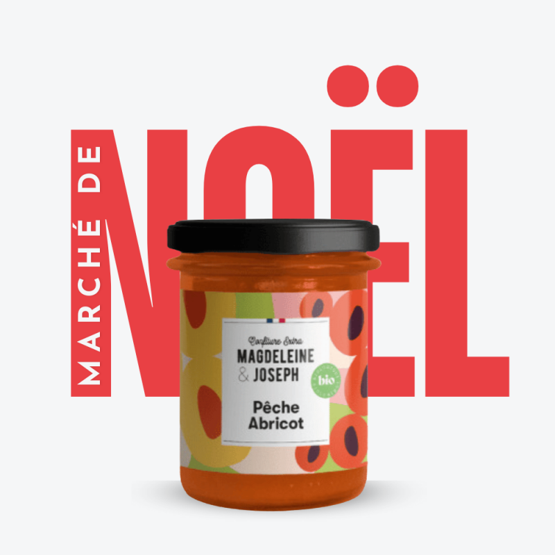 Confiture Pêche Abricot - Magdeleine & Joseph - Marché de Noël