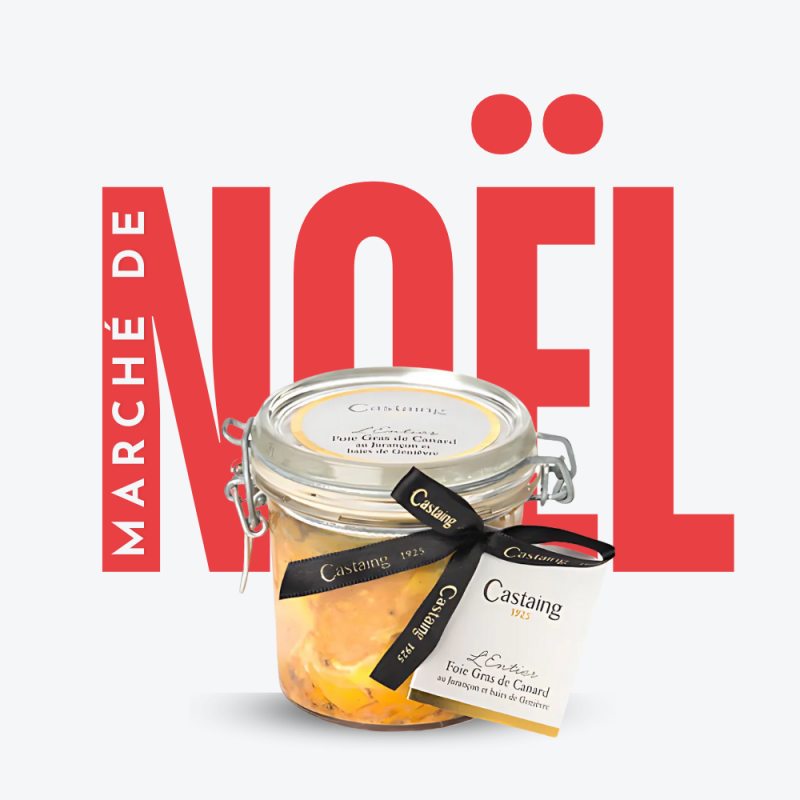 Foie Gras de Canard au Jurançon et aux baies de Genièvre 180g - Maison Castaing - Marché de Noël
