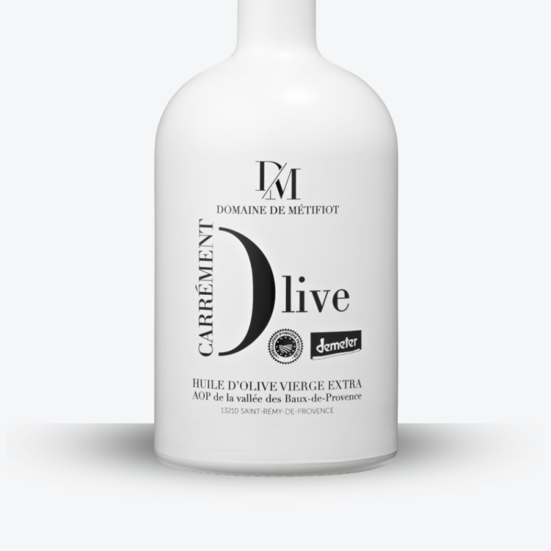 Huile d'Olive Extra Vierge 50cl - Domaine de Métifiot - Etiquette