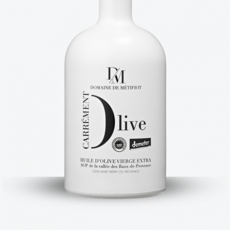 Huile d'Olive Extra Vierge 50cl - Domaine de Métifiot - Etiquette