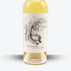 Un Faune avec son Fifre sous les oliviers sauvages Blanc 2019 - Domaine du Clos des Fées - étiquette