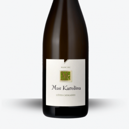 Mas Karolina Côtes Catalanes Blanc 2025 - Etiquette