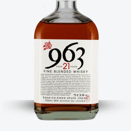 Whisky 963 aged 21 years - Coffret luxe en velours - Etiquette
