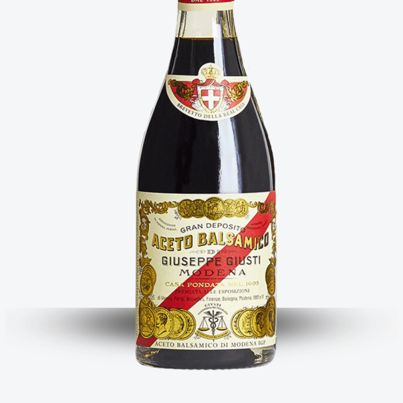 Vinaigre Balsamique Giusti 5 médailles d'or Banda Rossa - Etiquette