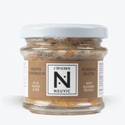 Rillettes d'esturgeon à la truffe 90g - Etiquette
