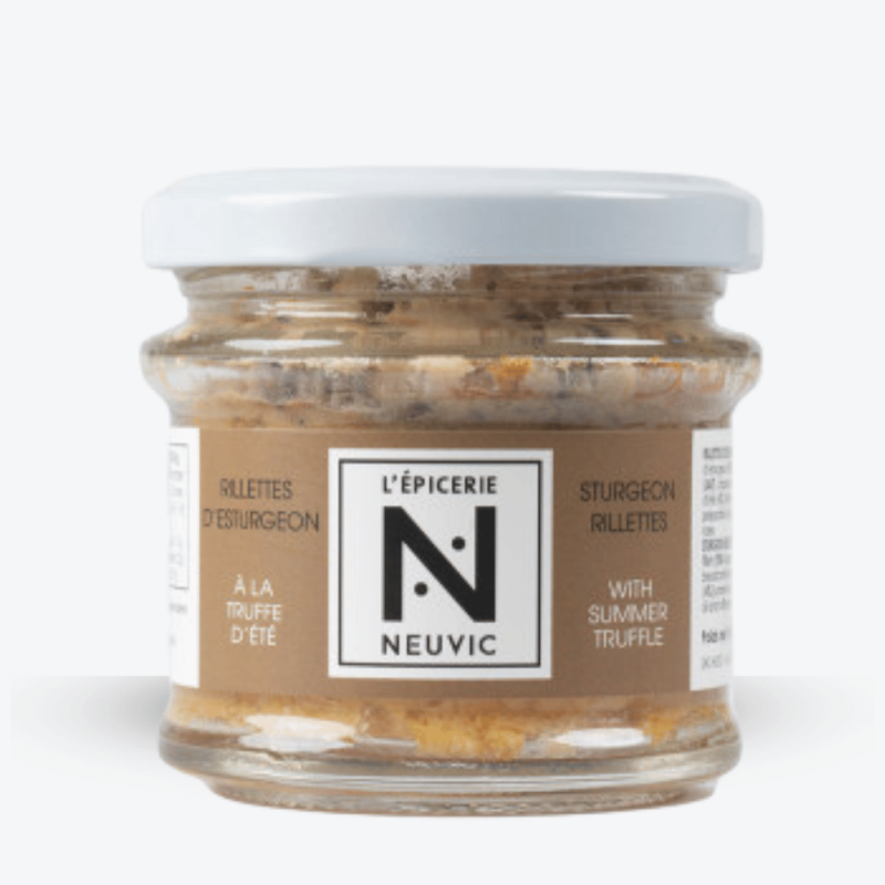 Rillettes d'esturgeon à la truffe 90g - Etiquette