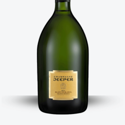 Magnum Champagne Jeeper Grande Réserve Blanc de Blancs - Etiquette