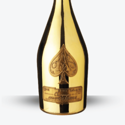 Champagne Armand de Brignac Gold Coffret Laqué - Etiquette