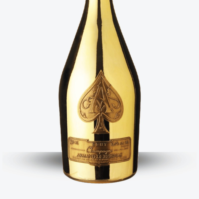 Champagne Armand de Brignac Gold Coffret Laqué - Etiquette