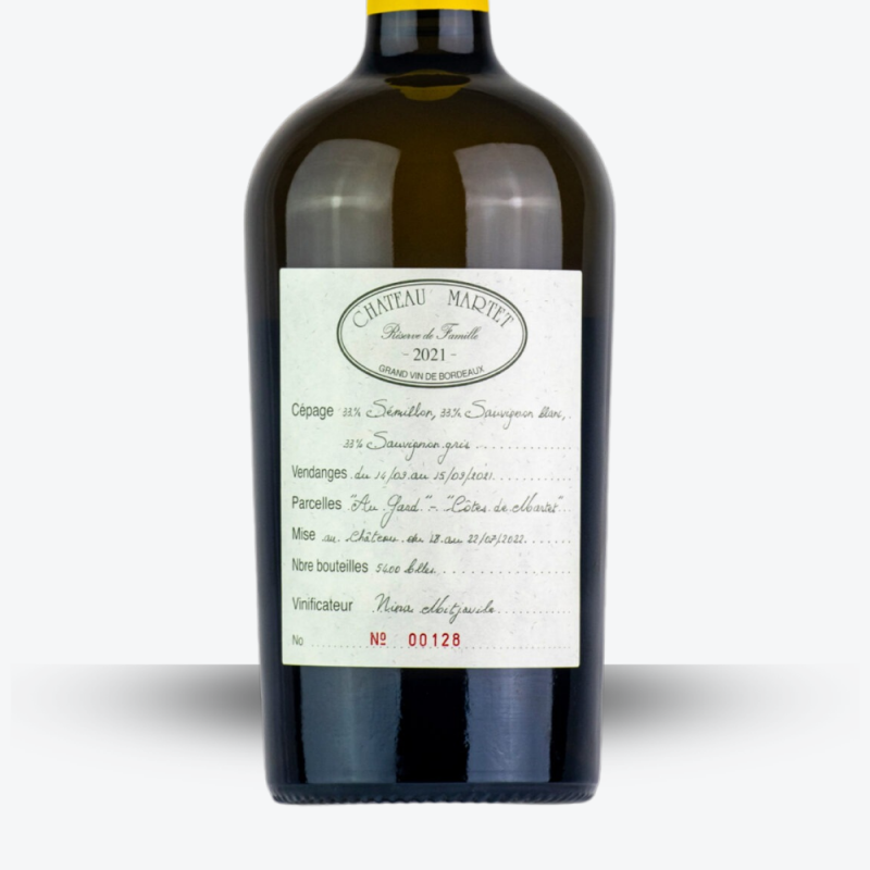 Château Martet Réserve de Famille Blanc 2022 - Etiquette