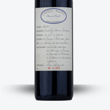 Château Martet Réserve de Famille 2022 - étiquette