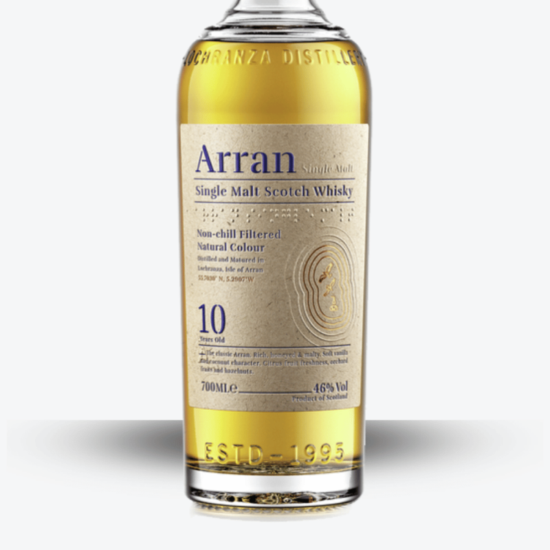 Whisky Arran 10 ans - Etiquette
