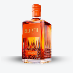 Whisky Bellevoye Orange - Triple Malt Finition Rhum - Etiquette