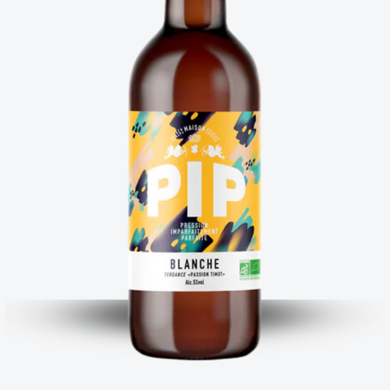 Bière Blanche Passion Timut - Brasserie PIP - étiquette