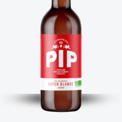 Bière Super Blonde - Brasserie PIP - étiquette