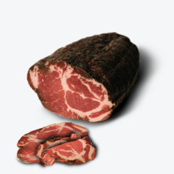Barquette Coppa de Porc au piment d'Espelette 120g - Domaine Abotia - Etiquette
