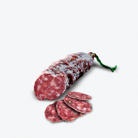 Saucisson sec de Porc 300g - Domaine Abotia - Etiquette