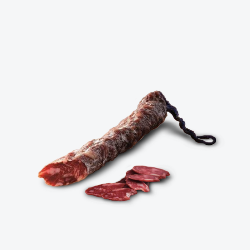 Saucisses sèches de Porc 250g - Domaine Abotia - Etiquette
